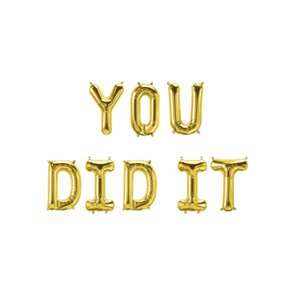 Set de ballons dorés You Did It 1.9m