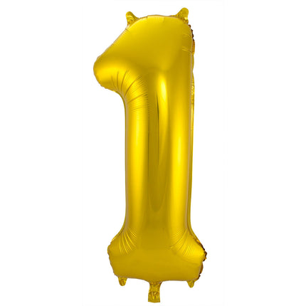 Ballon de baudruche Figure 1 Or Métallique XL 86cm vide