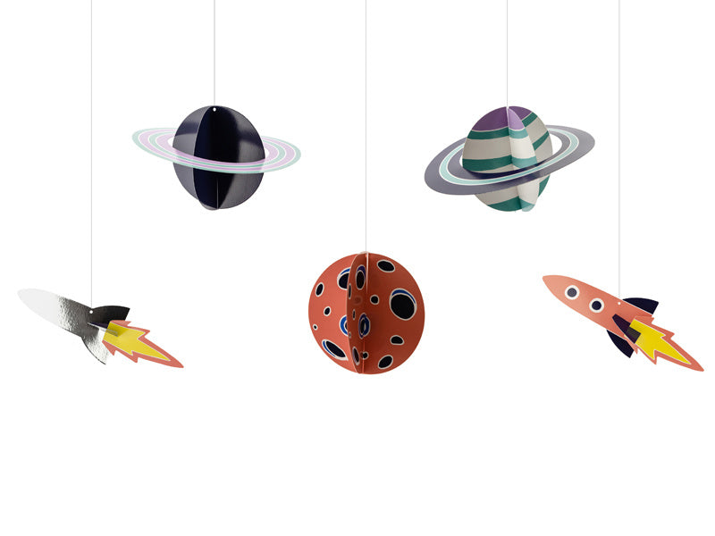 Décoration suspendue Espace 5pcs