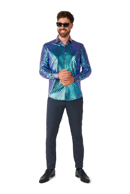 Chemise Disco Mermaid Hommes <tc>OppoSuits</tc>