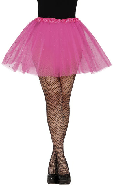Tutu rose à paillettes pour dames 40 cm