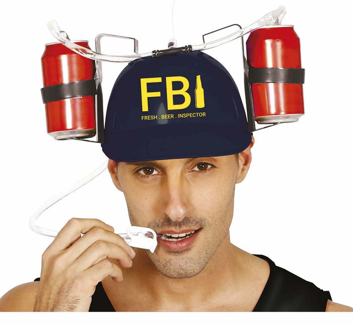 Porte-bière pour casque Fbi