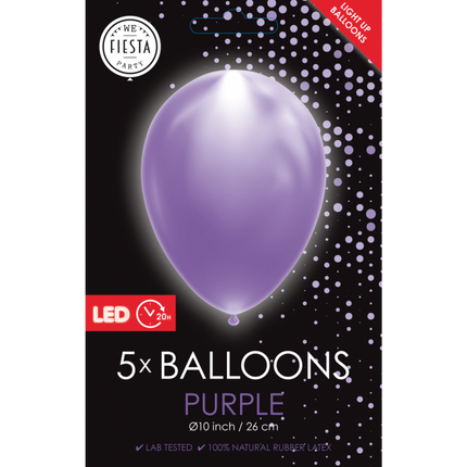Ballons de baudruche violets 26cm 5pcs