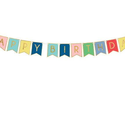 Bannière Happy Birthday Coloured 1.75m
