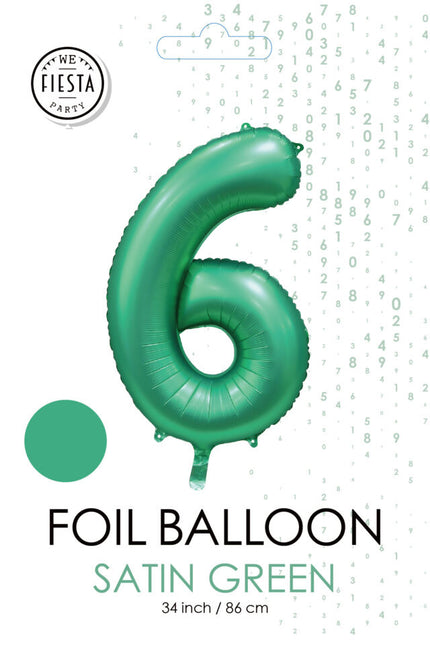 Ballon à figures vertes 6 ans Gloss 86cm