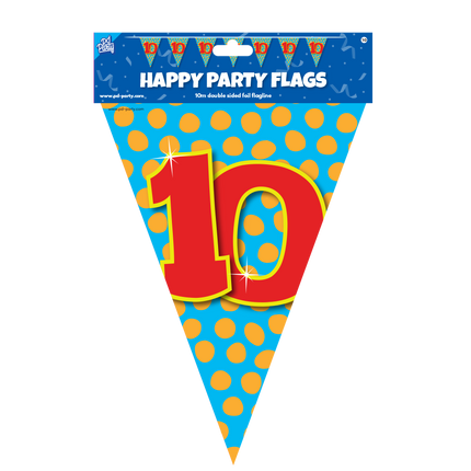 Flagline 10 ans colorée 10m