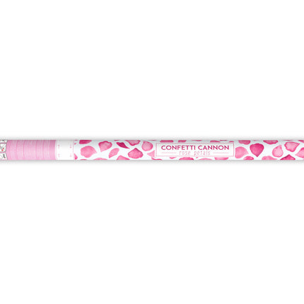 Canon à confettis Pétales de roses roses 80cm