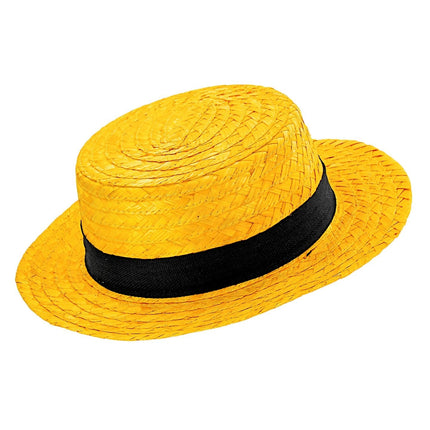 Chapeau jaune avec bandeau noir