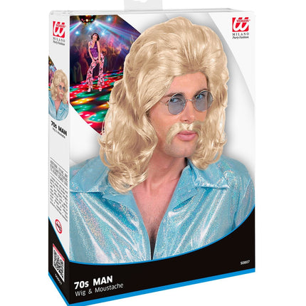 Perruque blonde 70's