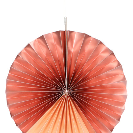 Eventails en papier rose 35cm 3pcs