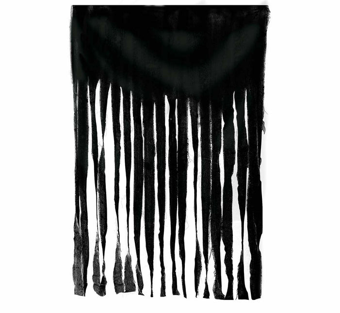 Tissu de rideau de porte noir 2m