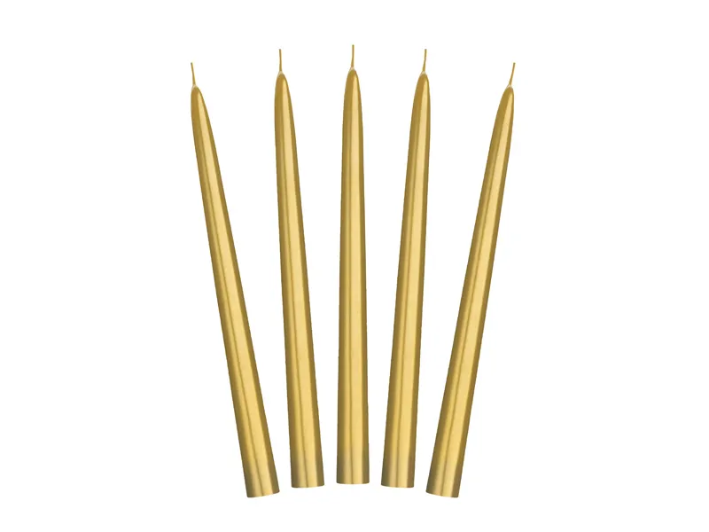 Bougies or métallisé 24cm 10pcs