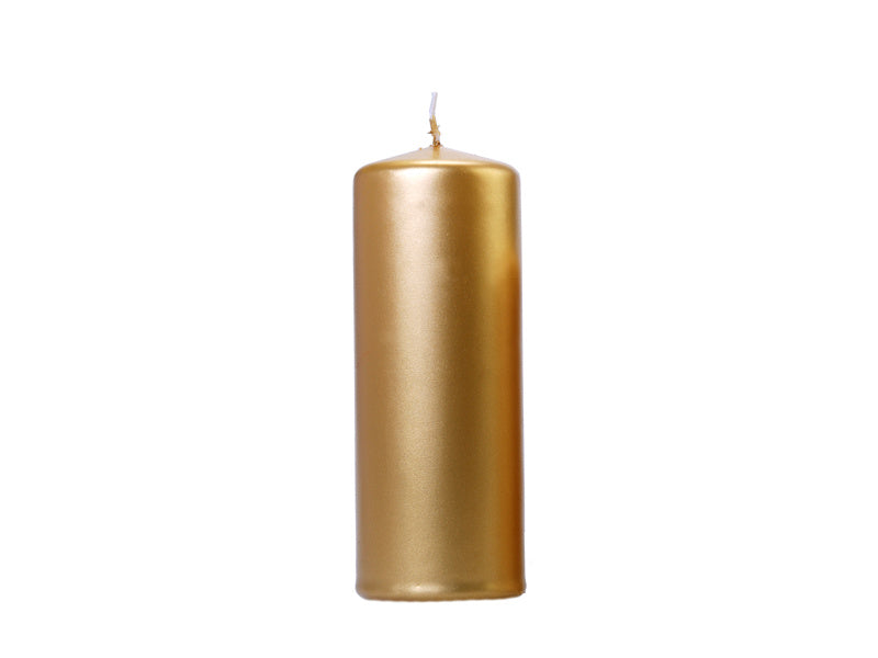 Bougie émoussée Or Métallique 15cm 6pcs
