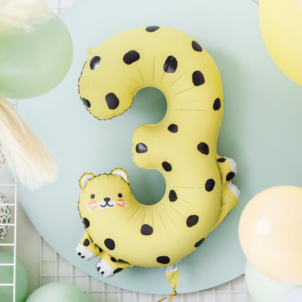 Ballon à l'hélium 3 ans Guépard vide 75cm