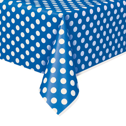 Nappe bleue à pois blancs 2.74m