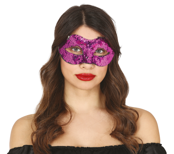 Masque lilas paillettes