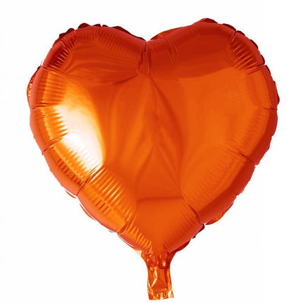 Ballon à l'hélium Coeur Orange 46cm vide