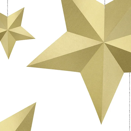 Décoration étoiles or 6pcs