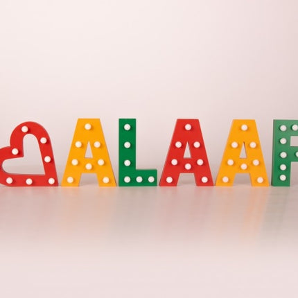 Set Letters Alaaf With Light 16.6Cm