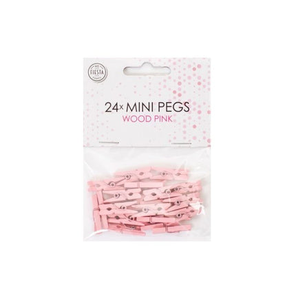 Mini piquets en bois rose 24 pièces