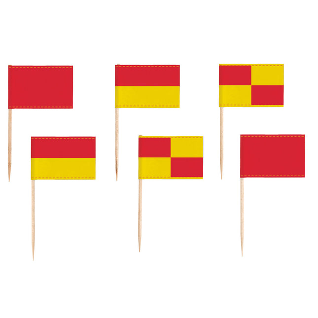 Bâtons de cocktail Rouge Jaune 24pcs