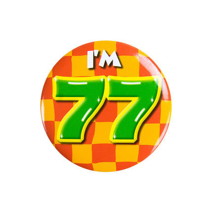 Je suis 77 Bouton 77 ans 5.5cm