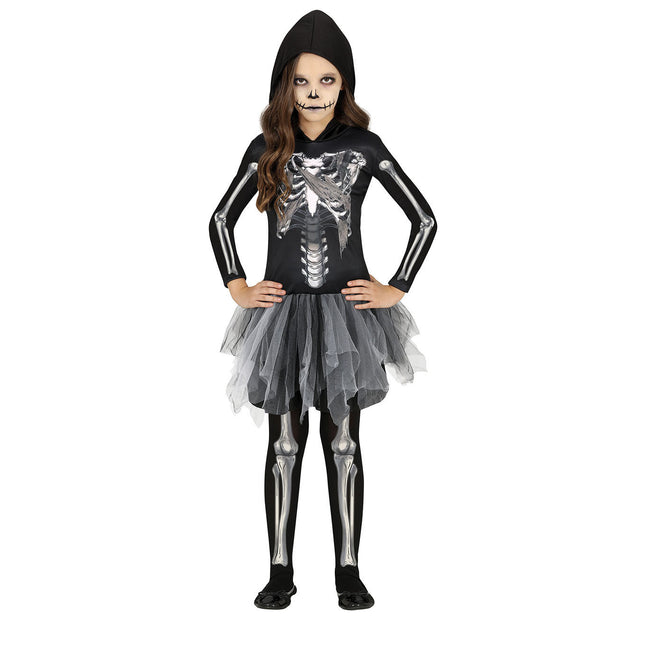 Costume d'Halloween squelette Sweat à capuche fille