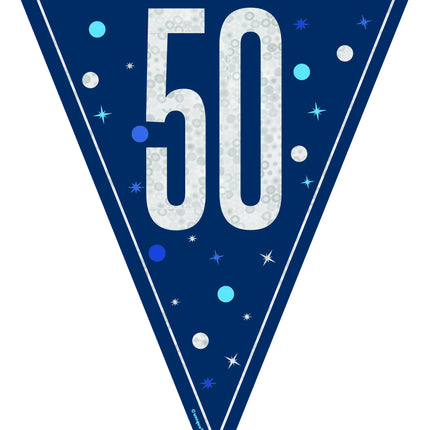 Guirlande 50 ans Bleu 2.5m