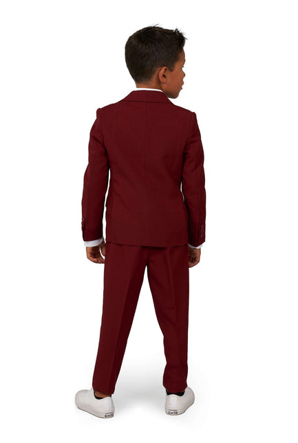 Garçon en costume rouge bordeaux <tc>OppoSuits</tc>