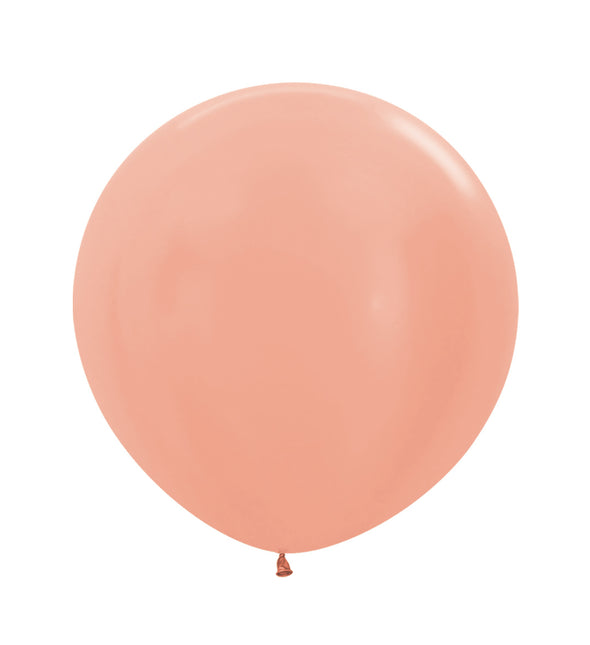 Ballons de baudruche or rose métallique 61cm 10pcs