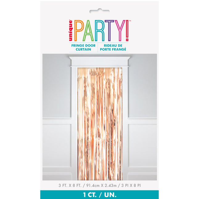 Rideau de porte Rose Gold Metallic Foil 2.4m