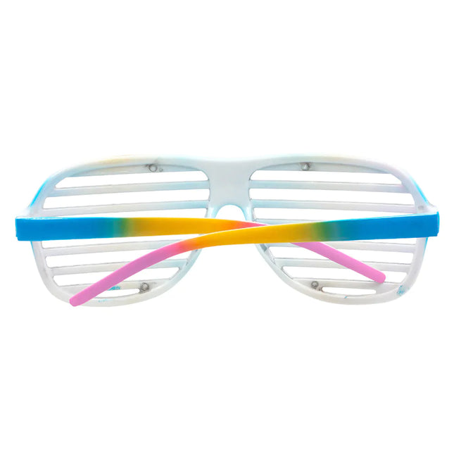 Lunettes arc-en-ciel rayées pailletées