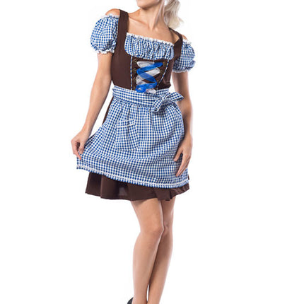 Robe Dirndl Oktoberfest Bleu Marron