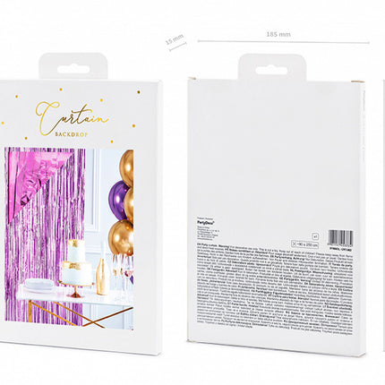Rideau de porte violet 2.5m