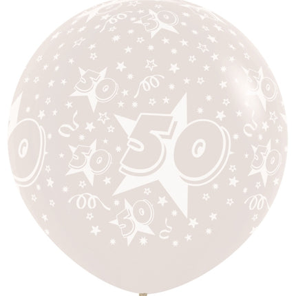 Ballons de baudruche numéro 50 transparents 91cm 2pcs