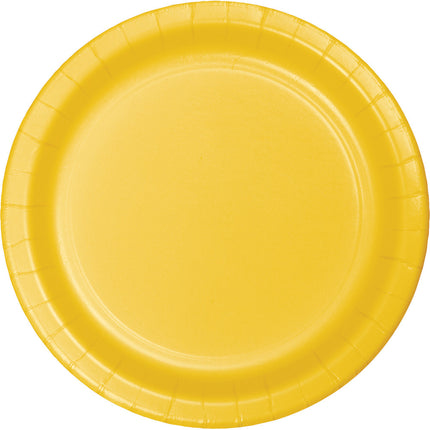 Assiettes jaunes 23cm 8pcs