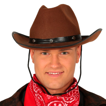 Chapeau de cow-boy marron