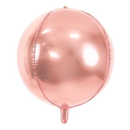 Ballon à l'hélium Rond Rose Or Vide 40cm