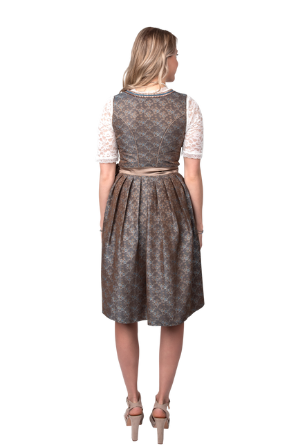 Robe Dirndl verte Oktoberfest Dames Jaquard