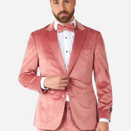 Velours rose clair Tuxedo Hommes <tc>OppoSuits</tc>
