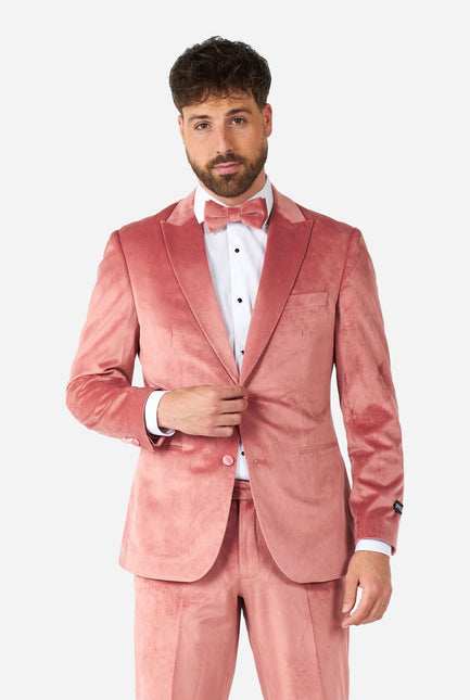 Velours rose clair Tuxedo Hommes <tc>OppoSuits</tc>
