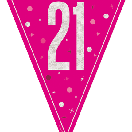 21 ans Guirlande rose 2.5m