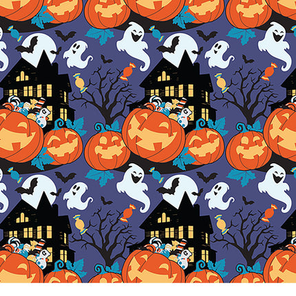 Nappe d'Halloween Fantômes 2.74m