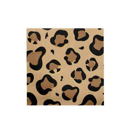 Serviettes de table Panthère 16cm 16pcs