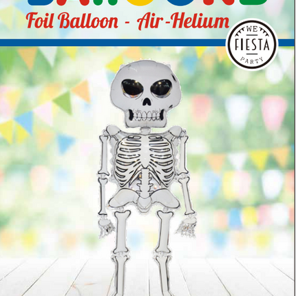 Ballon à l'hélium Squelette Vide 1.58m