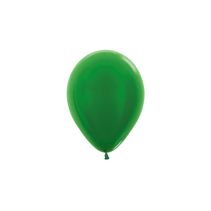Ballons de baudruche vert métallique 12cm 50pcs