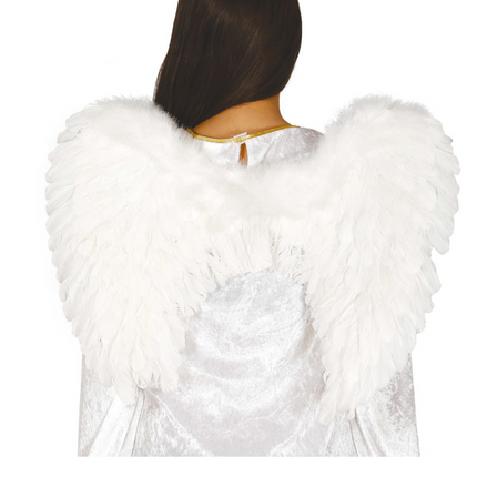 Ailes d'ange d'Halloween blanches 60cm