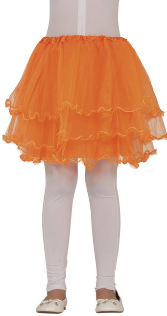 Tutu fille orange à volants 30cm