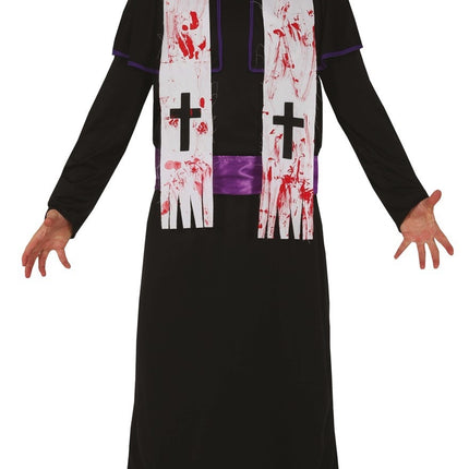 Costume d'Halloween Zombie Priest Homme L