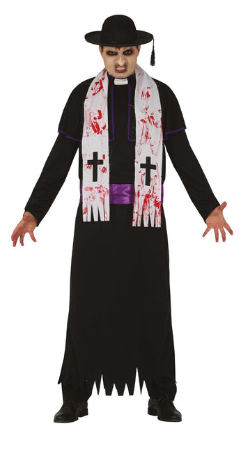 Costume d'Halloween Zombie Priest Homme L